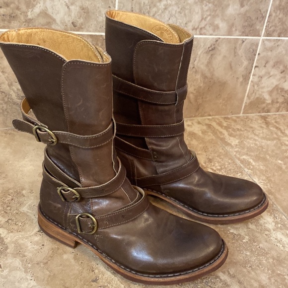 Fiorentini + Baker Eternity brown buckle moto boots Sz 37 ( approx 7) - Picture 12 of 15